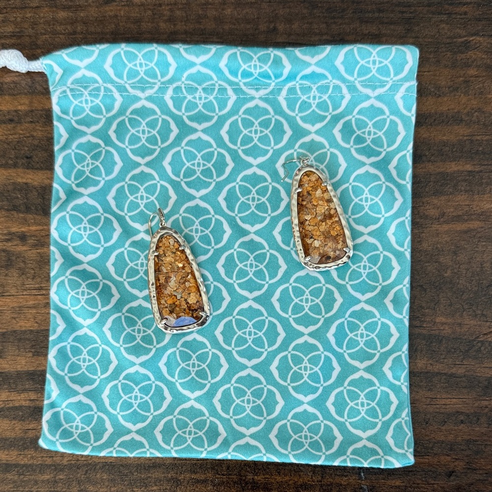 Kendra Scott Gold and Copper Earrings - Picture 3 of 4